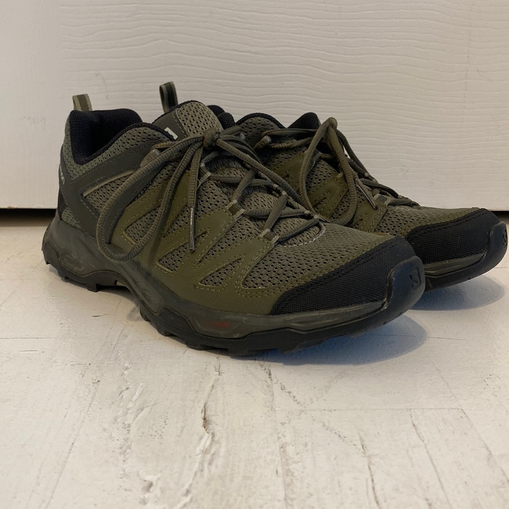 Salomon Pathfinder hikers.